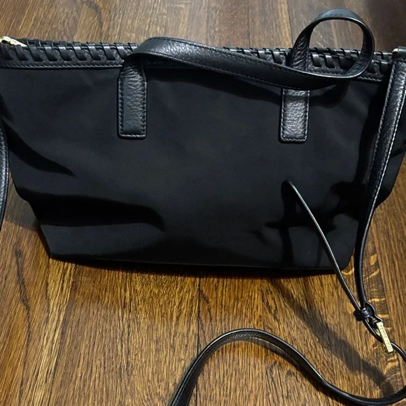 Tory Burch Black Tote with Braided Trim - Picture 2 of 7